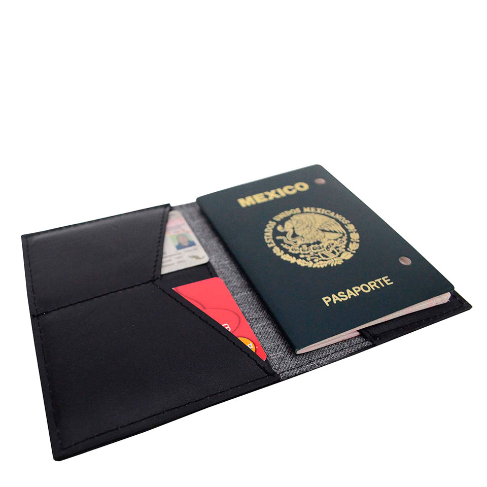 Funda de pasaporte fabricado en piel de vacuno, personalizado