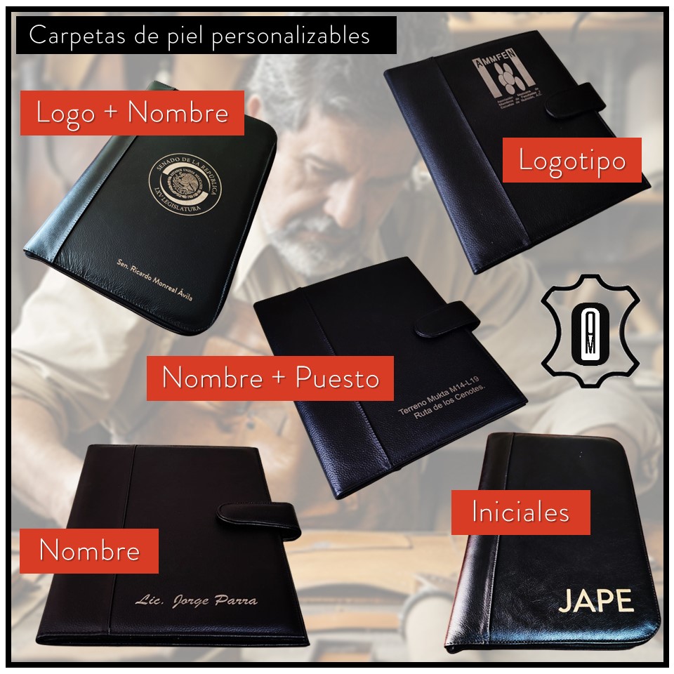 Carpeta de piel personalizada